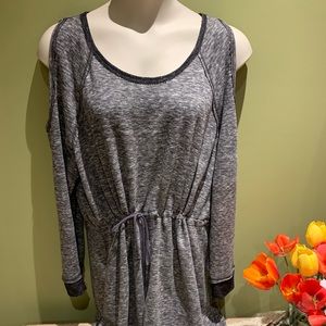 draw string dress w/open shoulders